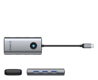 Orico USB-C - 3x USB-A 3.0, 1x USB-C 2.0, 1x HDMI - szary - 1343463 - zdjęcie 2